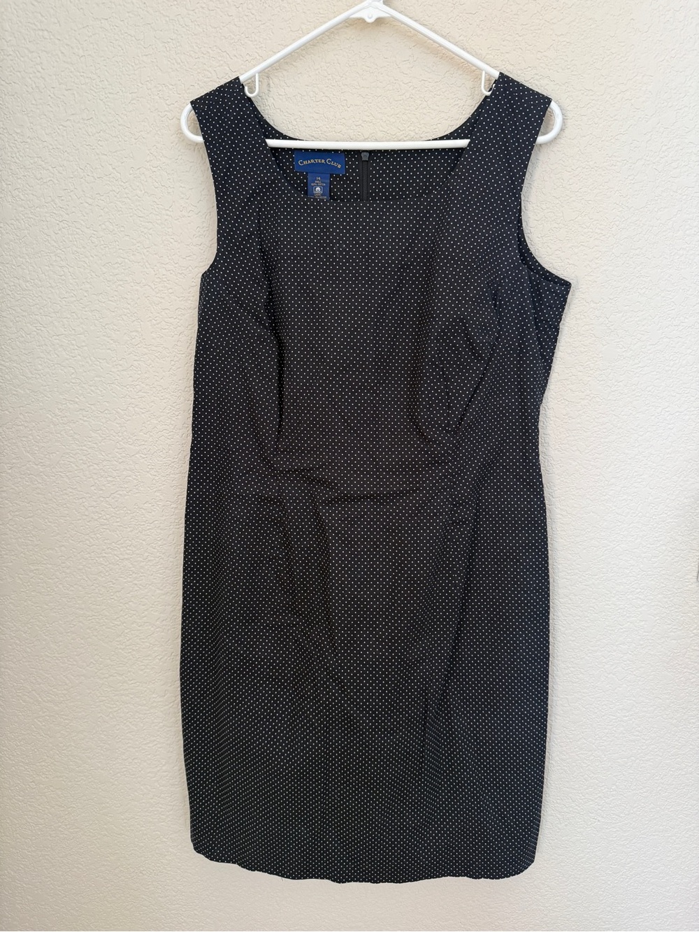 Charter Club Polka Dot Sleeveless Dress Size 14 Cotton